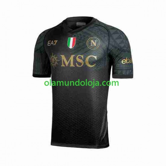 Camisola Napoli Homem Equipamento Terceiro 2023-2024 Manga Curta